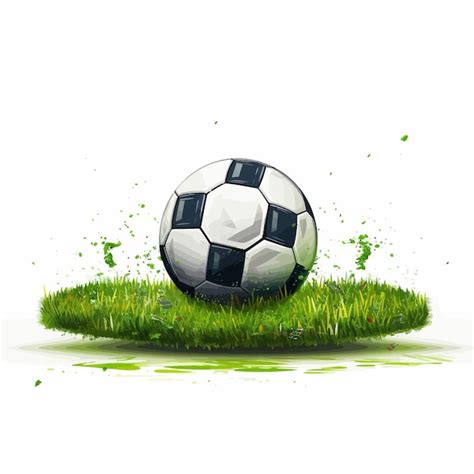 Premium Vector Football Pitch With Ball Vector