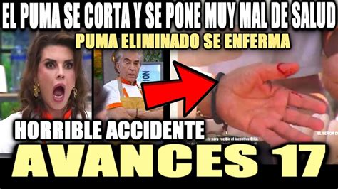 EL PUMA SE ENFERMA POR CORTADA DEBE IRSE DE TOP CHEF VIP AVANCES