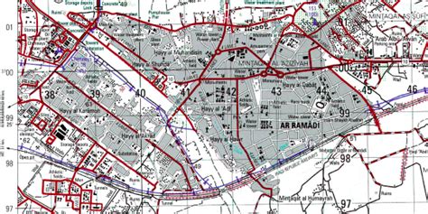 Ramadi, Iraq 2007 City Topographical Map – Battle Archives