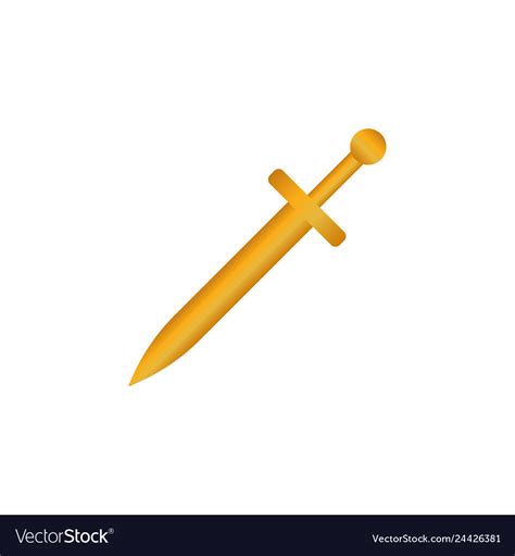 Gold Sword Royalty Free Vector Image Vectorstock