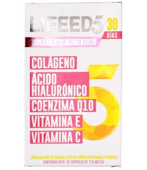 Colageno Acido Hialuronico Coenzima Q Vitamina E C Cap Lifee