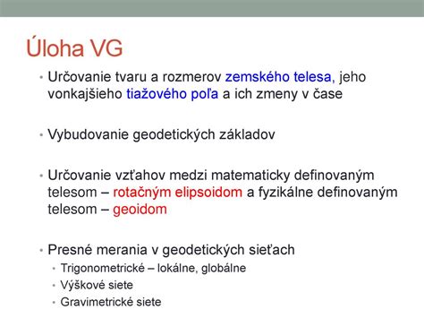 Vyššia geodézia Geometrická Fyzikálna - ppt κατέβασμα