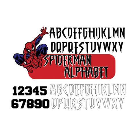 Spider Man Alphabet Svg Png Ttf Spiderman Svg Bundle Su Inspire