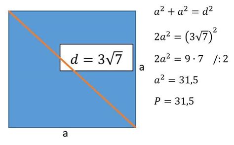 Oblicz Pole Kwadratu O Przek Tnej Tex Sqrt Tex Cm Brainly Pl