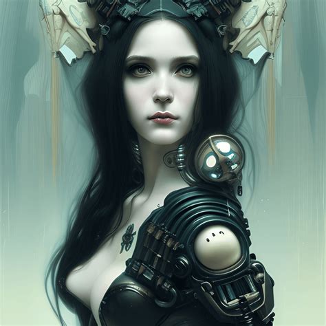 Beautiful Pale Gothic Maiden Warhammer Portrait · Creative Fabrica