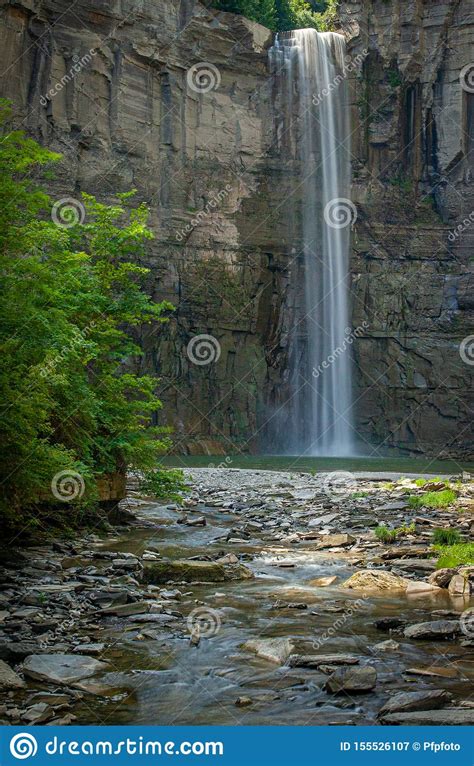 Taughannock Falls From The River Stock Image Image Of Falls Finger