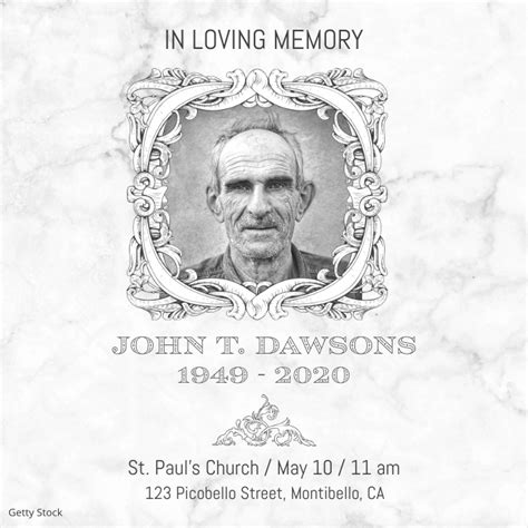 Obituary Social Media Template | PosterMyWall