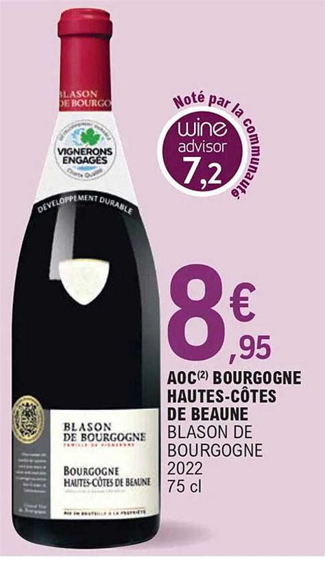 Promo Aoc Bourgogne Hautes C Tes De Beaune Blason De Bourgogne