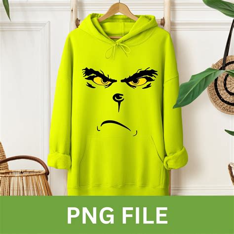 Mean Grinch Face PNG Digital Download Christmas Grinch - Etsy