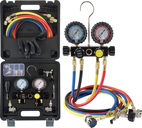 Buy Lichamp Hvac Gauges With Hoses Ac Manifold Gauge Set R A R A