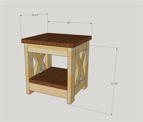 Farmhouse End Table Plans With Pictures Etsy