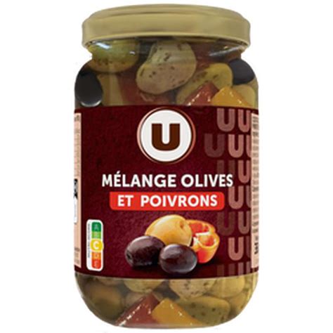 Mélange olives et poivrons U 200 g La Belle Vie Courses en Ligne