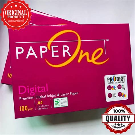 Paper One Digital Premium Inkjet And Laser Paper A4 100gsm 500pcs Ream