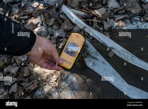 A Geiger Counter Shows Radiation Level In Abandoned City Of Pripyat In