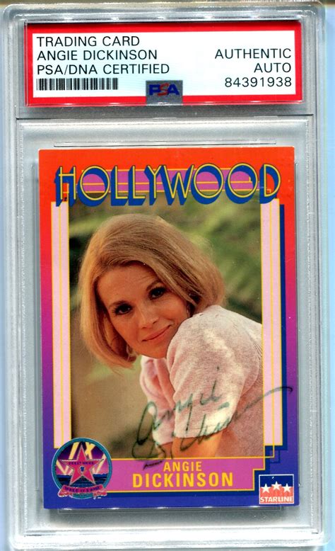 Angie Dickinson Autographed Hollywood Card 68 Psa Authentic Hollywood Collectibles