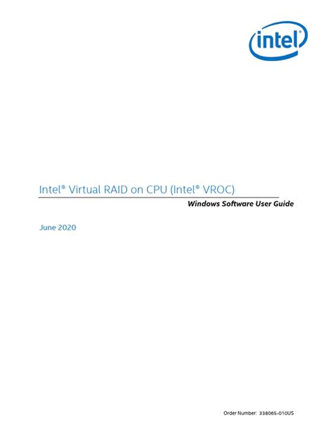 Windows VROC User Guide | PDF | Solid State Drive | Fault Tolerance