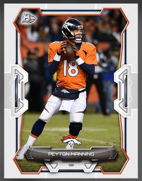 Peyton Manning Denver Broncos Bowman Insert Card Topps Huddle