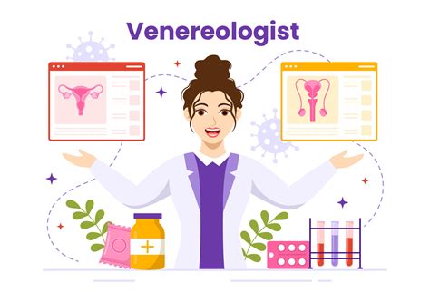 Venereologist Vector Illustration Of Diagnostic For Dermatology Disease