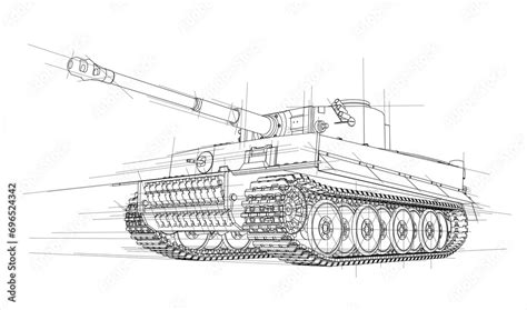 German heavy tank from World War II. Armored vehicles of Nazi Germany ...