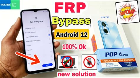 Tecno Pop 6 Pro FRP Bypass Android 12 New Solution