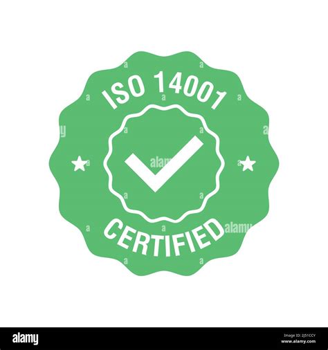 Iso 14001 Certified Sign Certification Stamp Vector Stock Vector