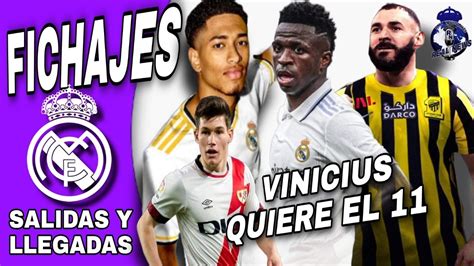 Real Madrid Fichajes Y Salidas Vinicius Quiere El Youtube