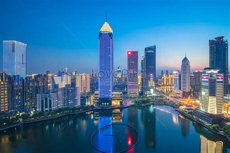 Wuhan city skyline night scenery photo image_picture free download 501390786_lovepik.com