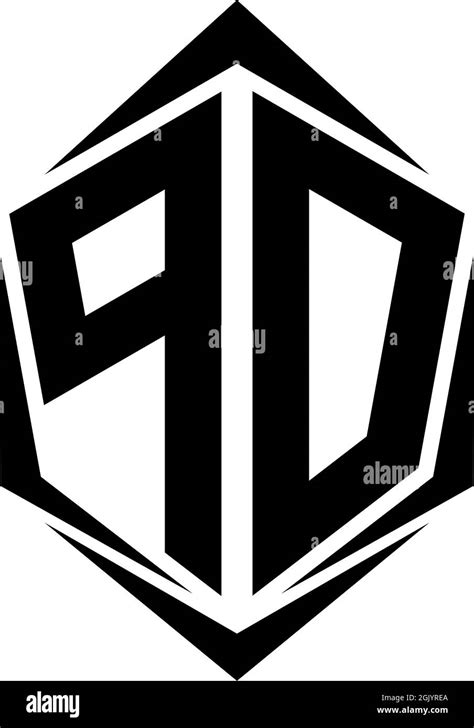 Diseño inicial del logotipo PD con el estilo Shield y la marca