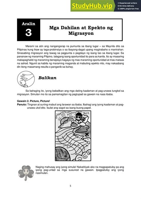 Ap Q Mod Mga Dahilan At Epekto Ng Migrasyon Final Revised Pdf