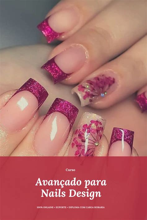 Curso Para Unhas Alongadas Nails Designer Nail Art Floral Nails