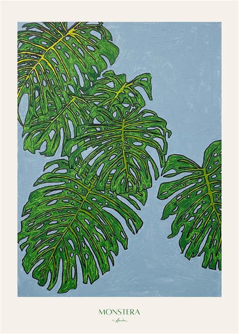 Illustrazione Artistiche Monstera Annika John Europosters
