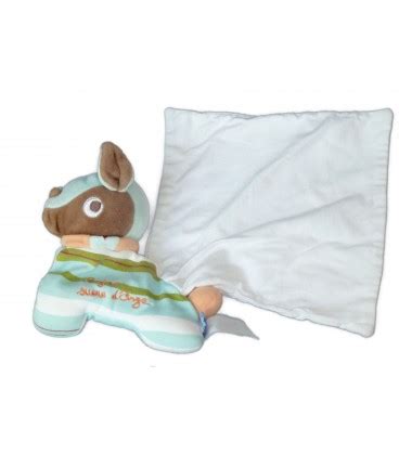 Doudou Chien Faon Biche Lapin Cajou SUCRE D ORGE Mouchoir