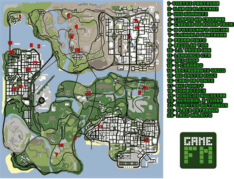 Confira O Mapa Todos Os Segredos Obscuros De Grand Theft Auto San