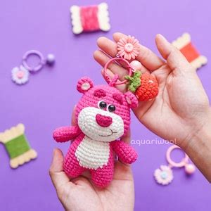 Strawberry Bear Crochet Pattern By Aquariwool Crochet Crochet Plushies