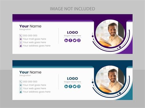 Plantilla de tarjeta de firma de correo electrónico corporativa con
