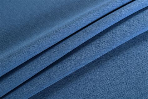 Tahiti Blue Wool Wool Double Crêpe Fabric For Dressmaking