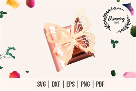 Butterfly Gift Box Template SVG No Glue Graphic By DreamingSVG