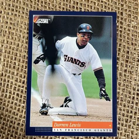 Carte De Baseball Darren Lewis San Francisco Giants Score