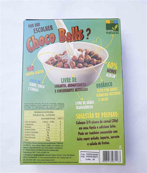 Choco Balls Cereal A Base De Arroz Vermelho Org Nico G