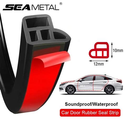 Seametal Car Door Seal Strip Rubber Double Layer Sealing Protector