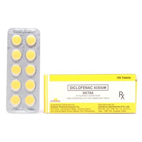 Dictas Diclofenac Sodium 50mg Enteric Coated Tablet 1s Price In The