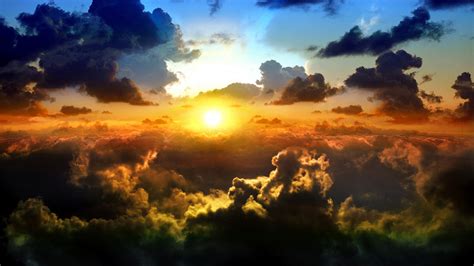 Wallpaper Sunlight Sunset Nature Sky Field Clouds Sunrise Evening Morning Sun