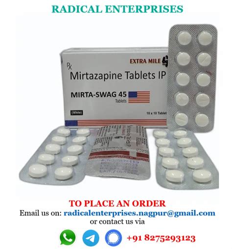 Mirtazapine Mg Tab At Best Price In Nagpur By Radical Enterprises