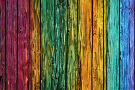 Rainbow Wood Background · Creative Fabrica