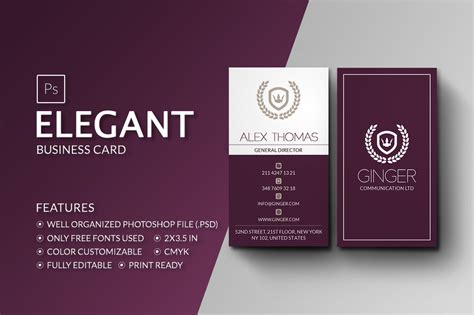 Elegant Business Card ~ Business Card Templates ~ Creative Market