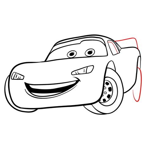 How to draw Lightning McQueen - Sketchok easy drawing guides