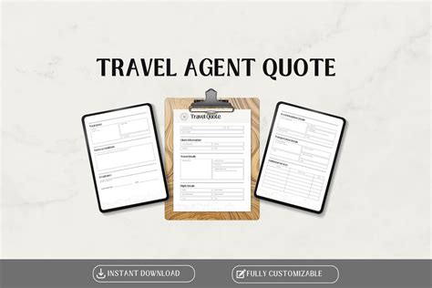 Travel Agent Quote Template Travel Agent Quote Proposal Travel Agent