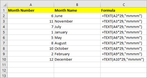 Convert Month Name To Number Excel Formula Hot Sex Picture