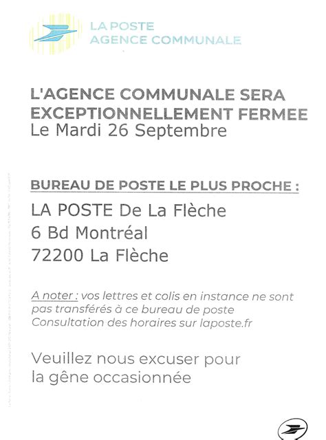 Fermeture Agence Postale