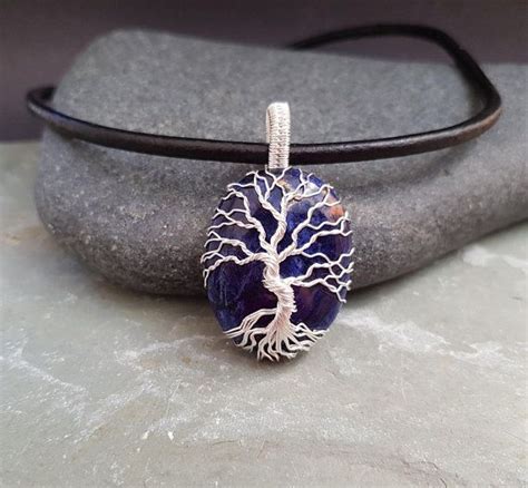 Sodalite Tree Of Life Wire Wrapped Tree Tree Pendant Etsy Uk Tree